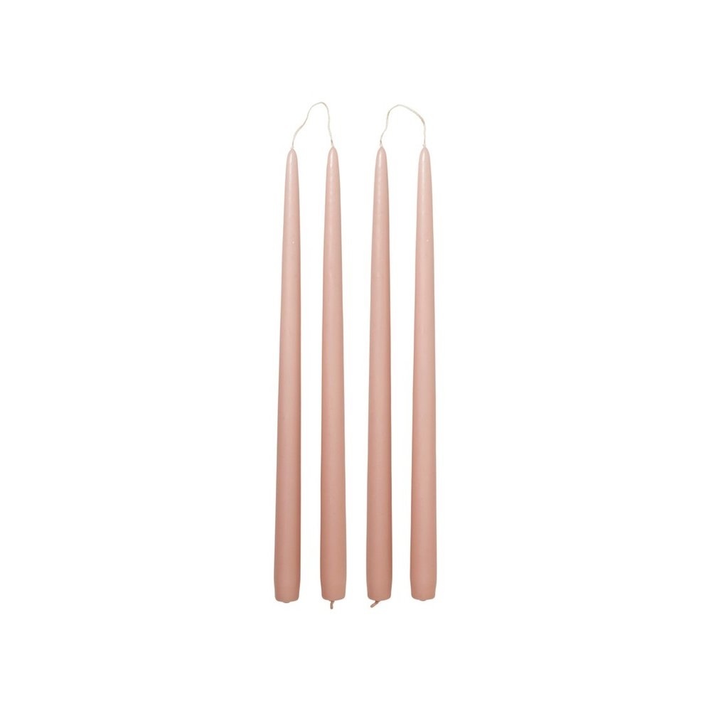 Broste Candle Taper Set Of 4 - Peach Pink